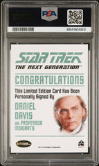 2015 Star Trek TNG Portfolio Prints Autograph Daniel Davis LE Auto PSA 10 Gem