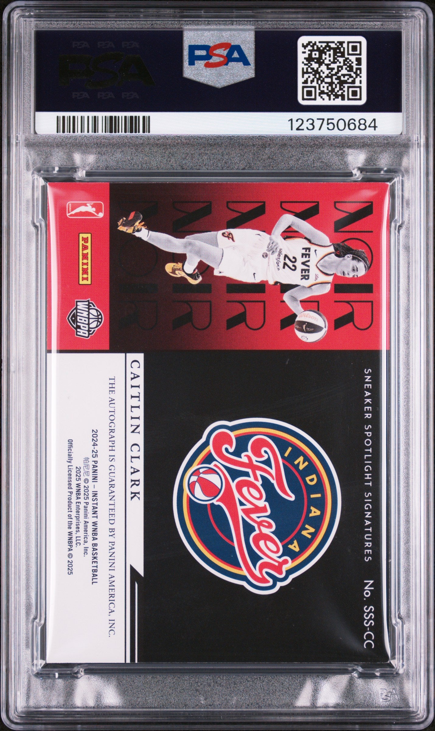 ‘24 Rookie Royalty WNBA Sneaker Spotlight Rookie Caitlin Clark /10 PSA 8/10 Auto