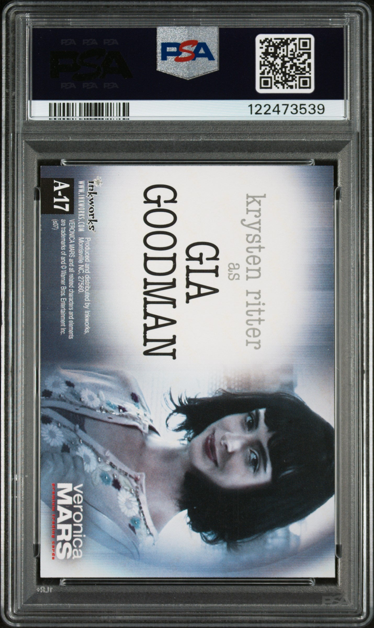 2007 Inkworks Veronica Mars Autograph Krysten Ritter as Gia PSA 9/10 Auto