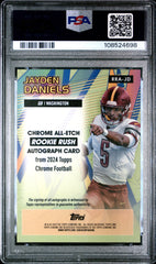 2024 Topps Chrome Rookie Rush Autograph Jayden Daniels /50 Gold Refractor PSA 10