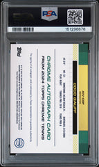 2024 Topps Chrome Tennis Image Variation Auto Coco Gauff Refractor /99 PSA 9