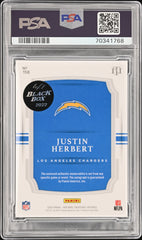 2020 National Treasures Justin Herbert Rookie Patch BLK Box 1/1 PSA 10 Auto 10