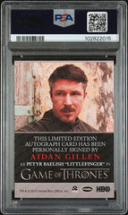2012 Game Of Thrones S1 Autograph Aidan Gillen Limited Bordered Auto PSA 8
