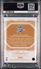 2022 Panini Flawless Rookie Autograph Jalen Williams #/15 RUBY AUTO PSA 9