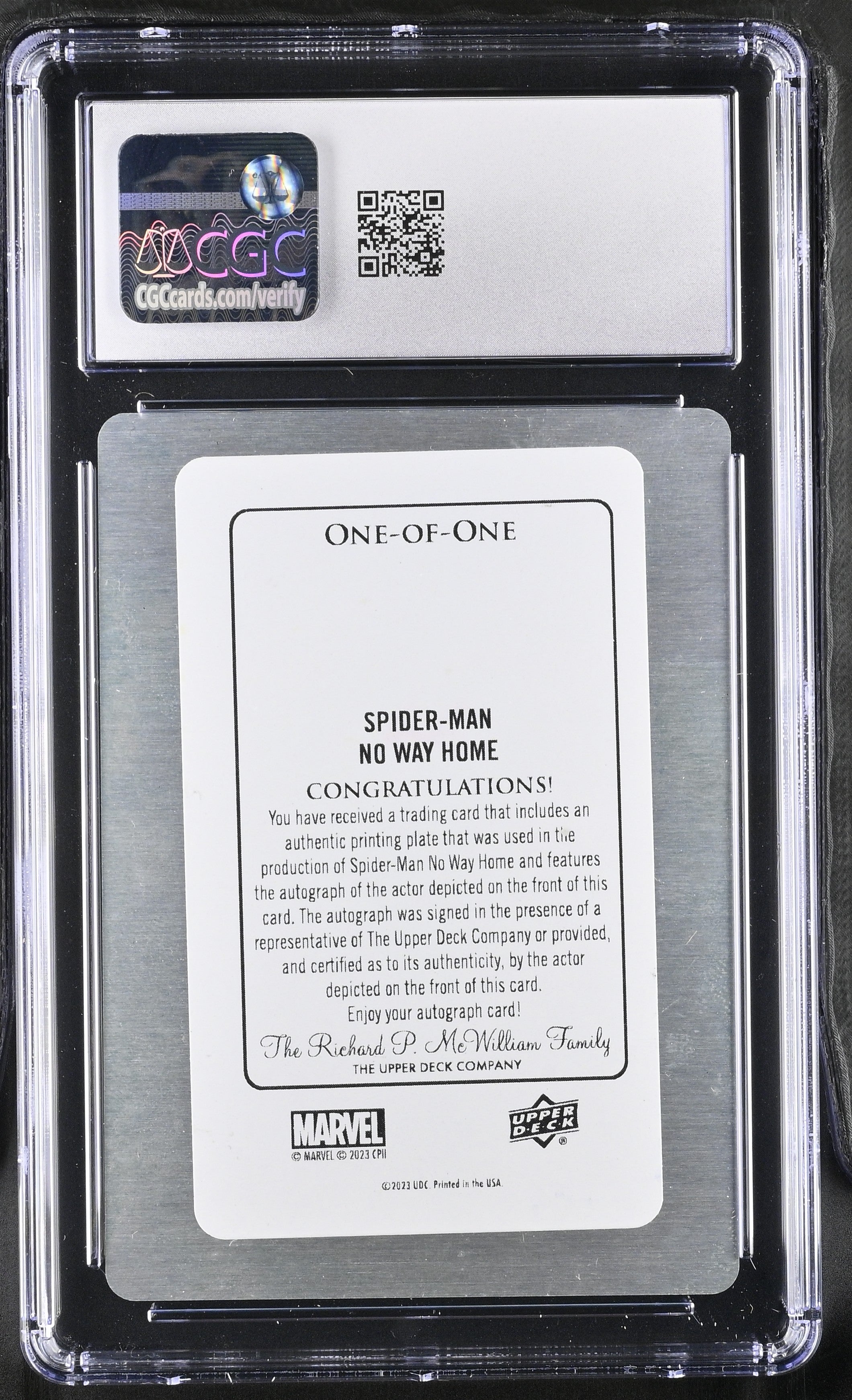 ‘23 Marvel Spider-Man No Way Home Marisa Tomei Autograph 1/1 Plate CGC 10 Auto