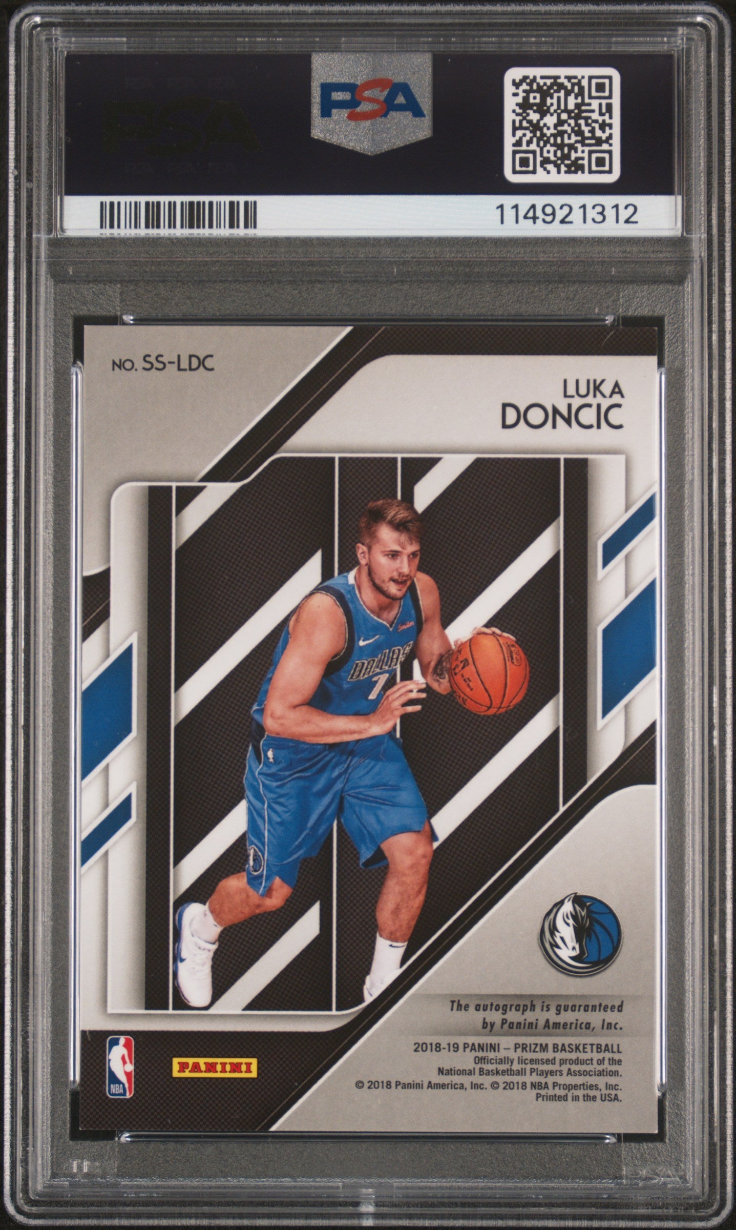 2018 Panini Prizm Sensational Signatures Luka Doncic Rookie RC Auto PSA 9 Lakers