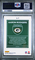 2023 Panini Donruss Optic International Downtown Aaron Rodgers #4 PSA 10 Packers