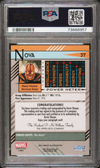 2015 Fleer Retro Marvel Nova #37 Kevin Sharpe Nova Auto PSA 9 Mint Signature