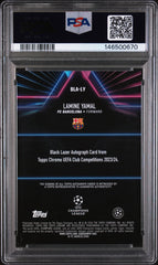 2023-24 Topps Chrome UEFA Black Lazer Autograph Rookie Lamine Yamal PSA Auto 10