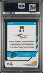 2024 Panini Donruss Optic Bo Nix #209 Teal Velocity SP Rookie RC PSA 10 POP 4
