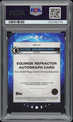 2023 Topps Cosmic Chrome Equinox Auto Victor Wembanyama Rookie Ref #/75 PSA 10