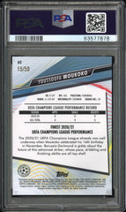 2020-21 Finest UCL Youssoufa Moukoko #62 Gold Refractor 15/50 Rookie RC PSA 10