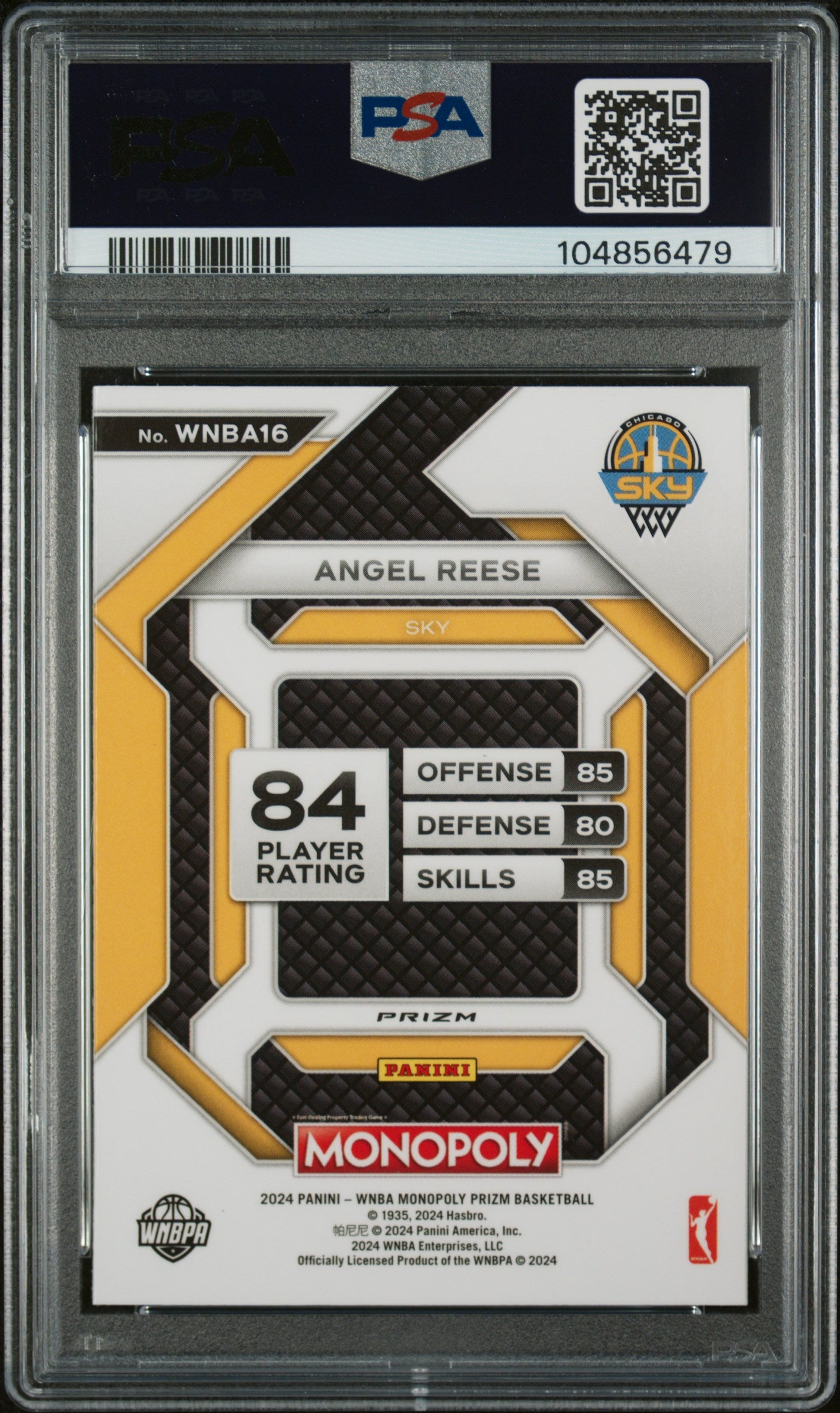 2024 Prizm Monopoly WNBA Insert Angel Reese #16 Red Classic Icon Rookie PSA 10