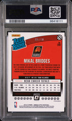 2018 Panini Donruss Optic Mikal Bridges #200 Gold Prizm #/10 Rookie PSA 9 Knicks