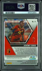 2020 Panini Mosaic UEFA Euro Jeremy Doku Rookie #11 White Circles /25 PSA 10