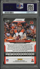 2020 Panini Prizm Joe Burrow #307 PSA 9 Rookie #/5 No Huddle SSP RC Mint POP 1