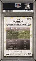 2014 Topps MLS Maestros Autograph Diego Valeri Red #/10 PSA A Auto Argentina