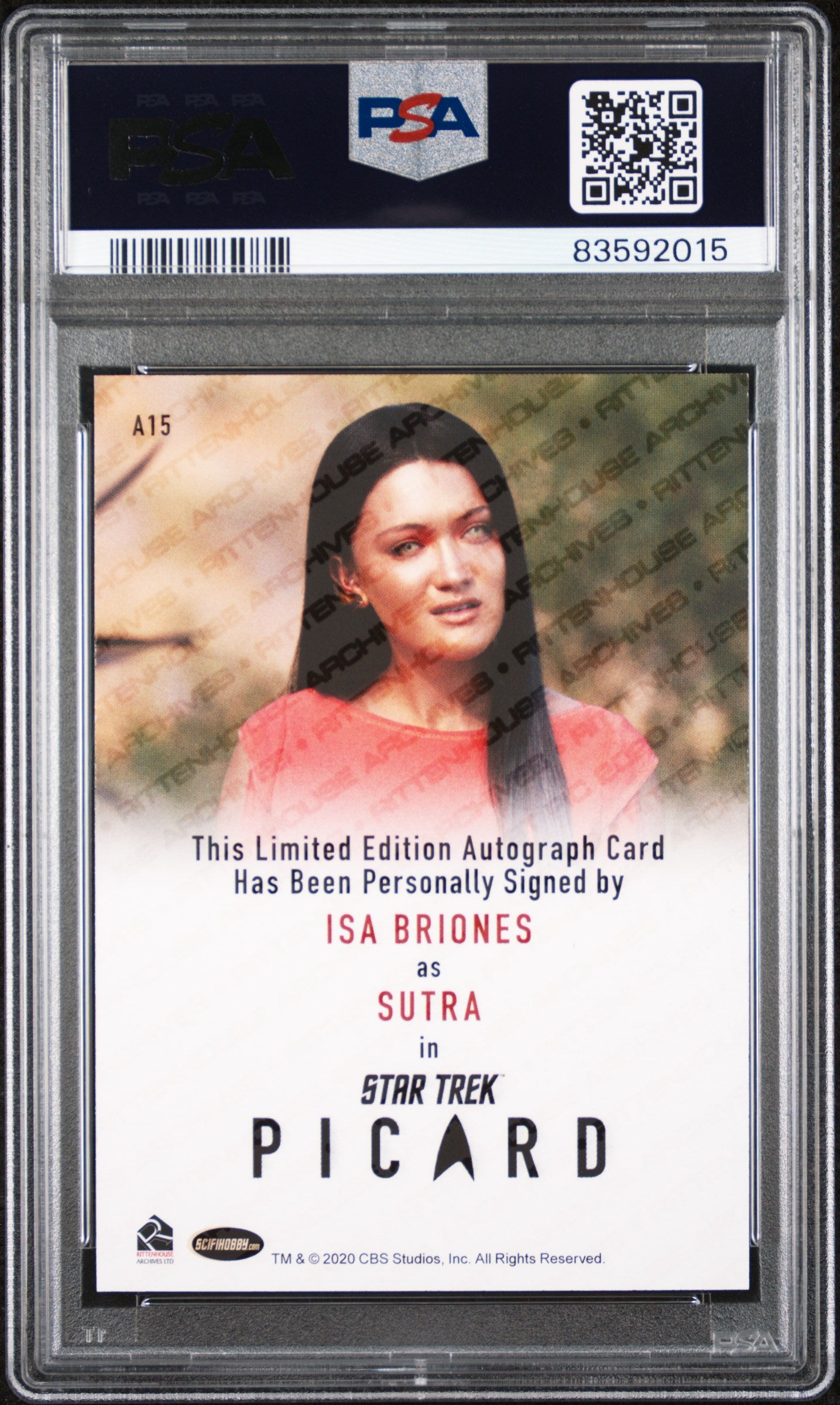 2021 Star Trek Picard ISA Briones as Sutra Limited Edition Auto #A15 PSA 10 Gem