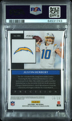 2020 Panini One Precision Justin Herbert #303 Auto Rookie Patch /10 PSA 10 POP2