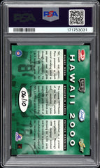 2000 Playoff Hawaii Peyton Manning /James /Randy Moss Green #/10 PSA Auto 10