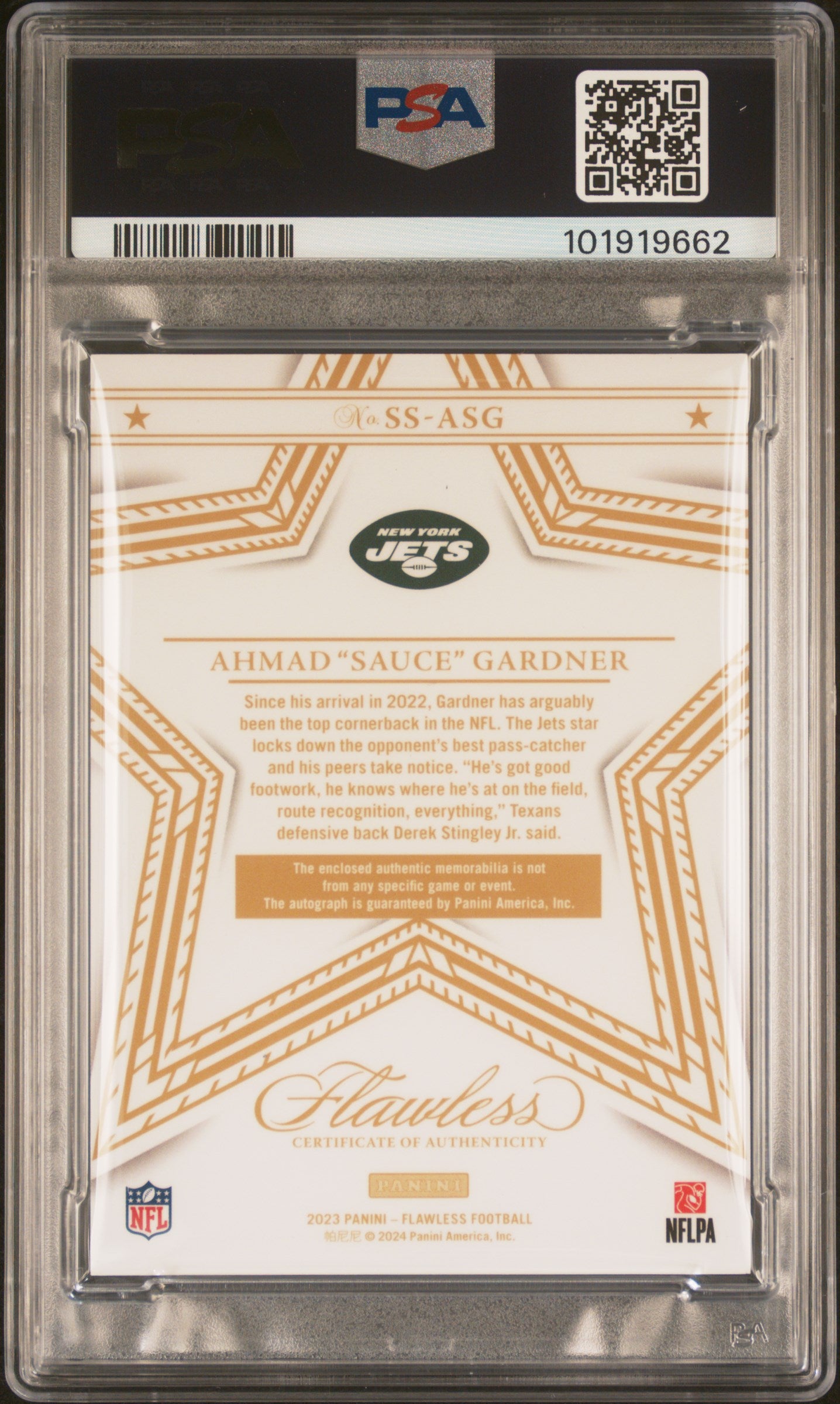 2023 Flawless Star Swatch Signatures Sauce Gardner Ruby Auto Patch PSA 9 POP 1