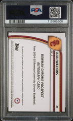 2024 Bowman Chrome University Juju Watkins Auto Blue Shimmer Refractor PSA 10