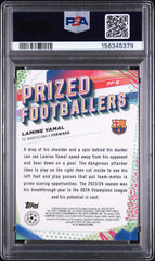 2023 Topps Finest UEFA Club Rookie Lamine Yamal Purple Refractor #/299 RC PSA 10