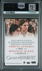 2021 Game Of Thrones Iron Anniv Roxanne McKee Amrita Acharia LE Dual Auto PSA 9