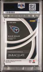 2022 Panini Immaculate Rookie Shadowbox Signatures Malik Willis #/150 Auto PSA 7