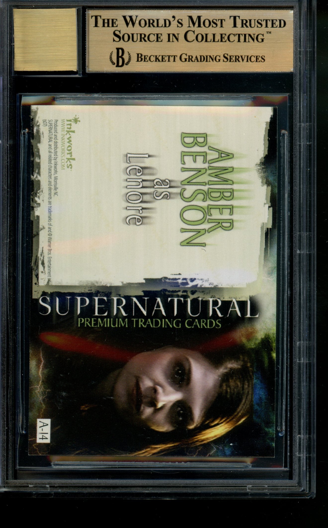 2007 Supernatural S2 Autograph Amber Benson as Lenore Auto BGS 9.5/10