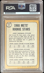 1968 Topps 177 Mets Rookies Jerry Koosman/Nolan Ryan Inscription '68 ROY PSA 10