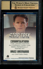 2009 Star Trek Movie Autograph Bruce Greenwood Pike Limited Auto BGS 9.5