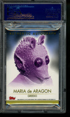 2006 Star Wars Evolution Autograph Maria de Aragon as Greedo PSA 10 Gem Mint