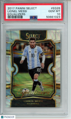 2017-18 Panini Select Lionel Messi #EQ26 Equalizers PSA 10 Gem Argentina