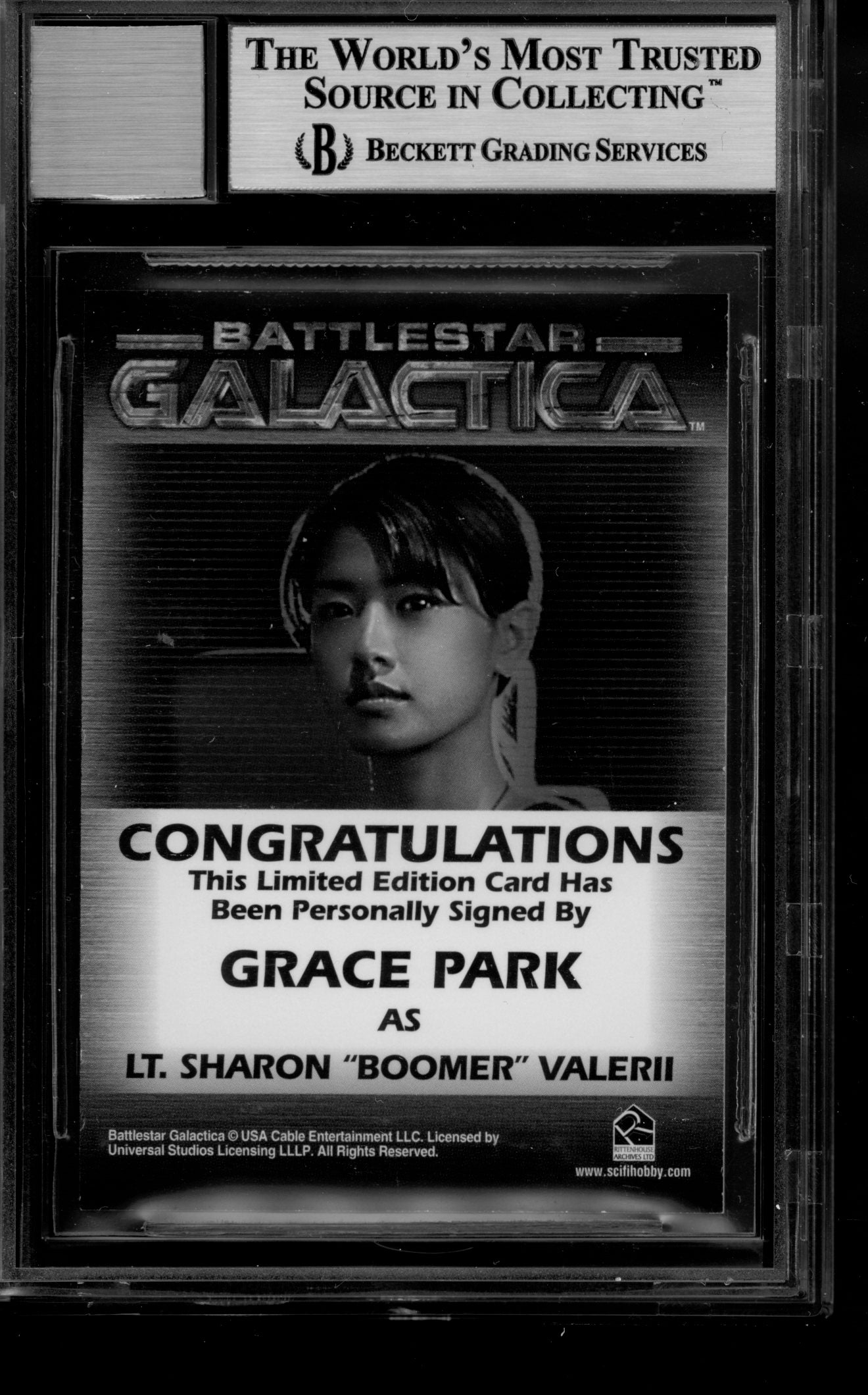 2008 Battlestar Galactica Autograph Grace Park as Boomer Limited Auto BGS 9/10