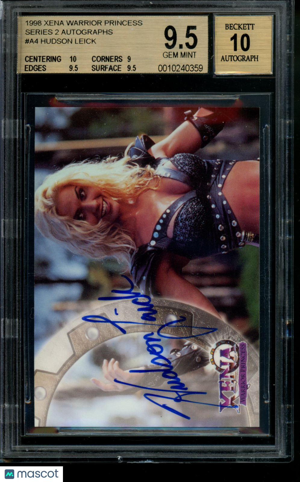 1998 Xena Warrior Princess Autograph Hudson Leick as Callisto BGS 9.5/10 Auto