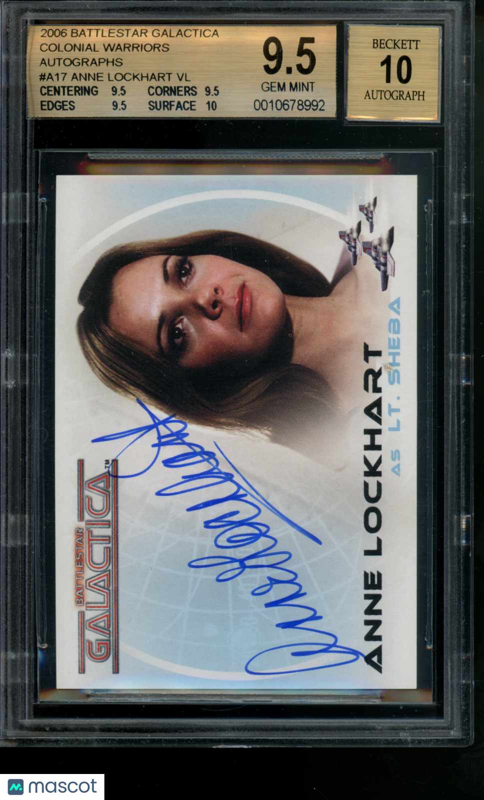 2006 Battlestar Galactica Col Warriors Autograph Anne Lockhart Auto BGS 9.5