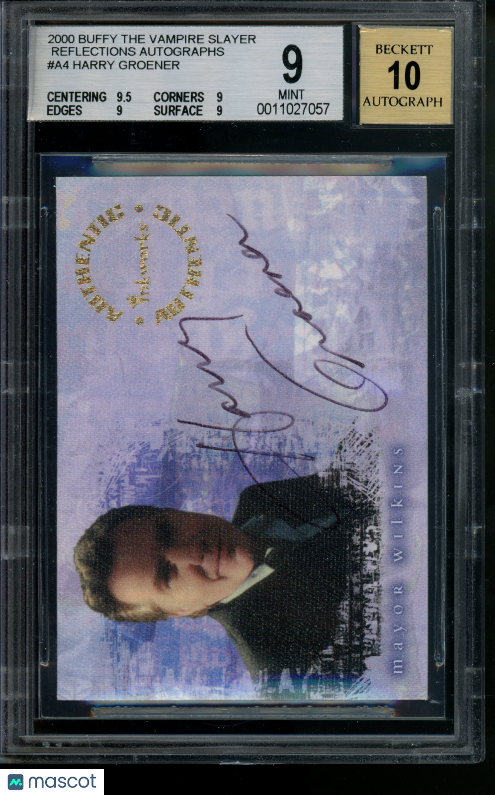 2000 Buffy the Vampire Slayer Ref Autograph Harry Groener Wilkins Auto BGS 9/10