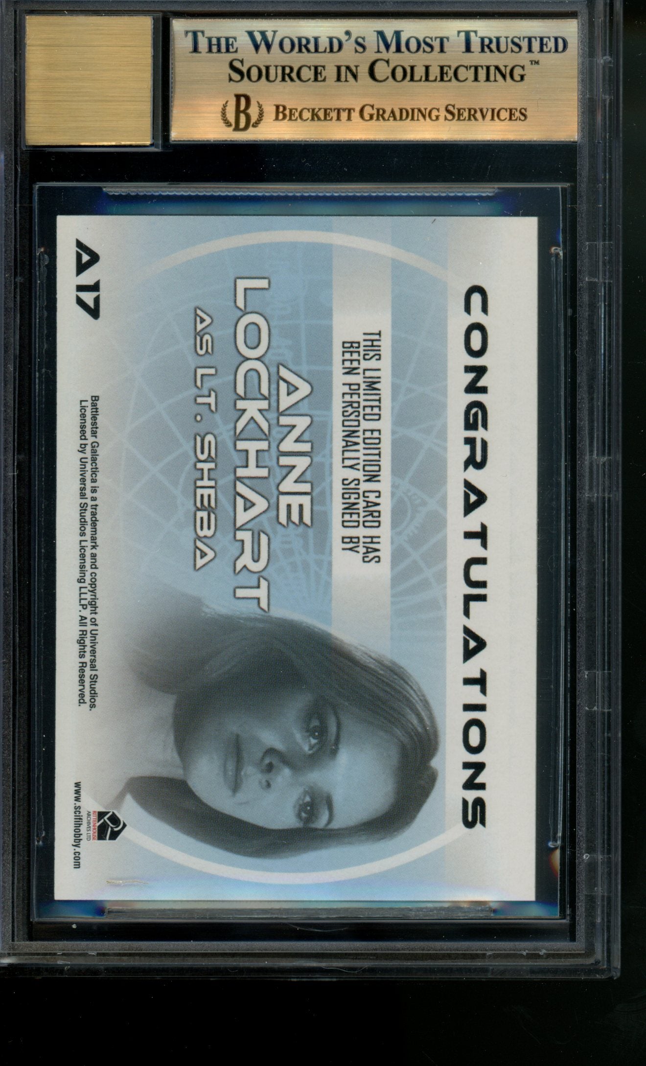 2006 Battlestar Galactica Col Warriors Autograph Anne Lockhart Auto BGS 9.5