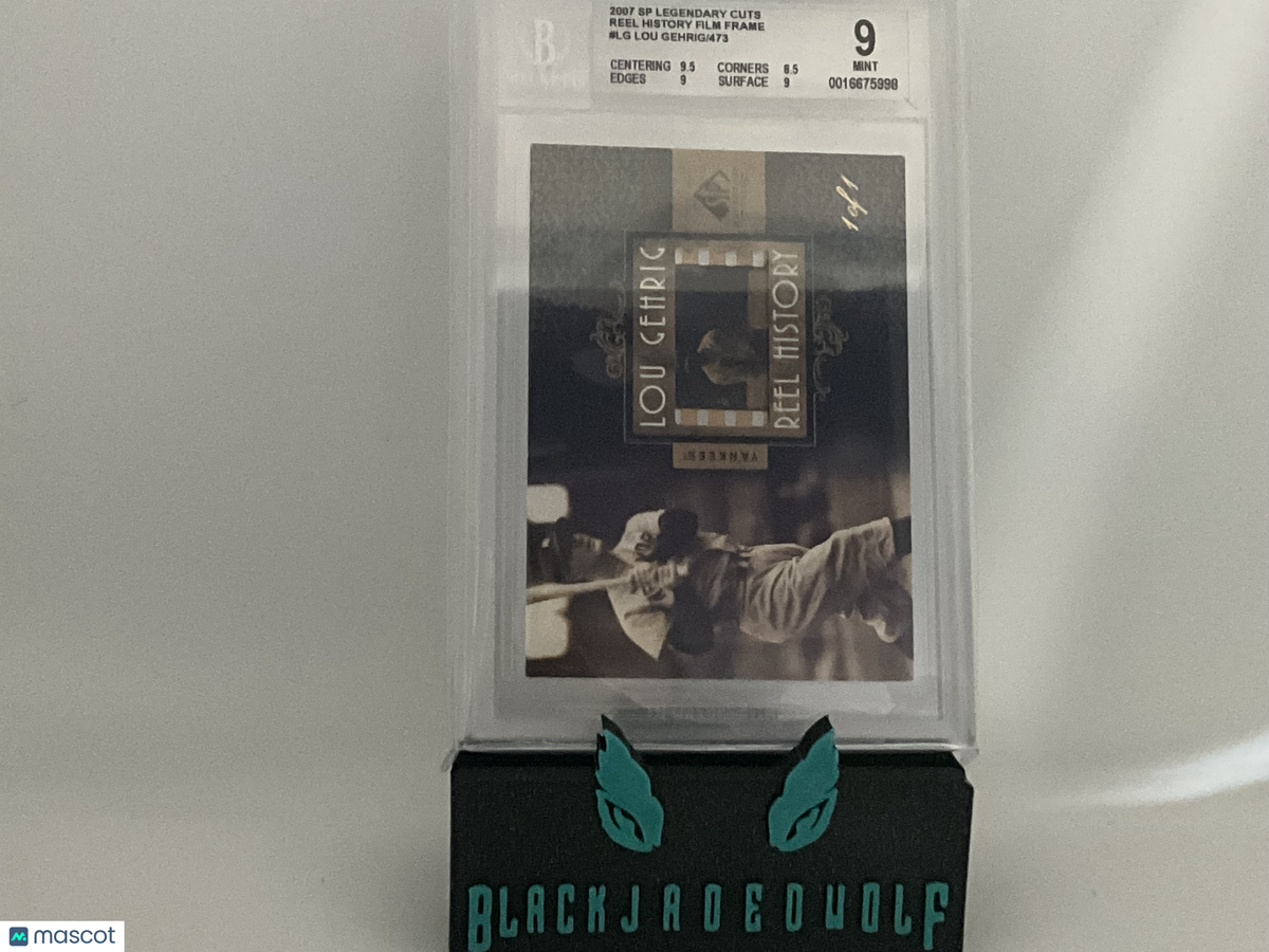2010 Topps 206 Stamps Reel History Lou Gehrig #1/1 Film Cell BGS 9 Mint Yankees