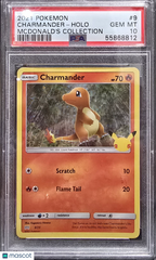 2021 Pokemon Mcdonald's Collection Charmander Holo Promo PSA 10 #9 Gem Mint