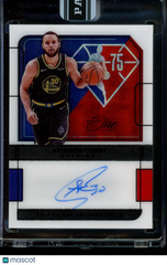 2021 Panini One & One Stephen Curry 75th Team Logo black 1/1 Box Autograph Auto