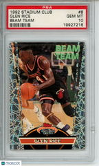 1992-93 Stadium Club Glen Rice #8 Beam Team PSA 10 Gem Miami Heat