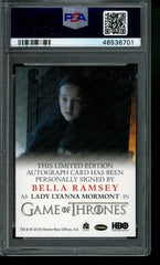 2018 Game Of Thrones S7 Bella Ramsey Full Bleed Limited Autograph PSA 10 POP 1