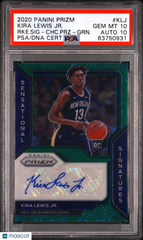 2020 Panini Prizm Rookie Signatures Kira Lewis Rookie Green #/5 Auto PSA 10