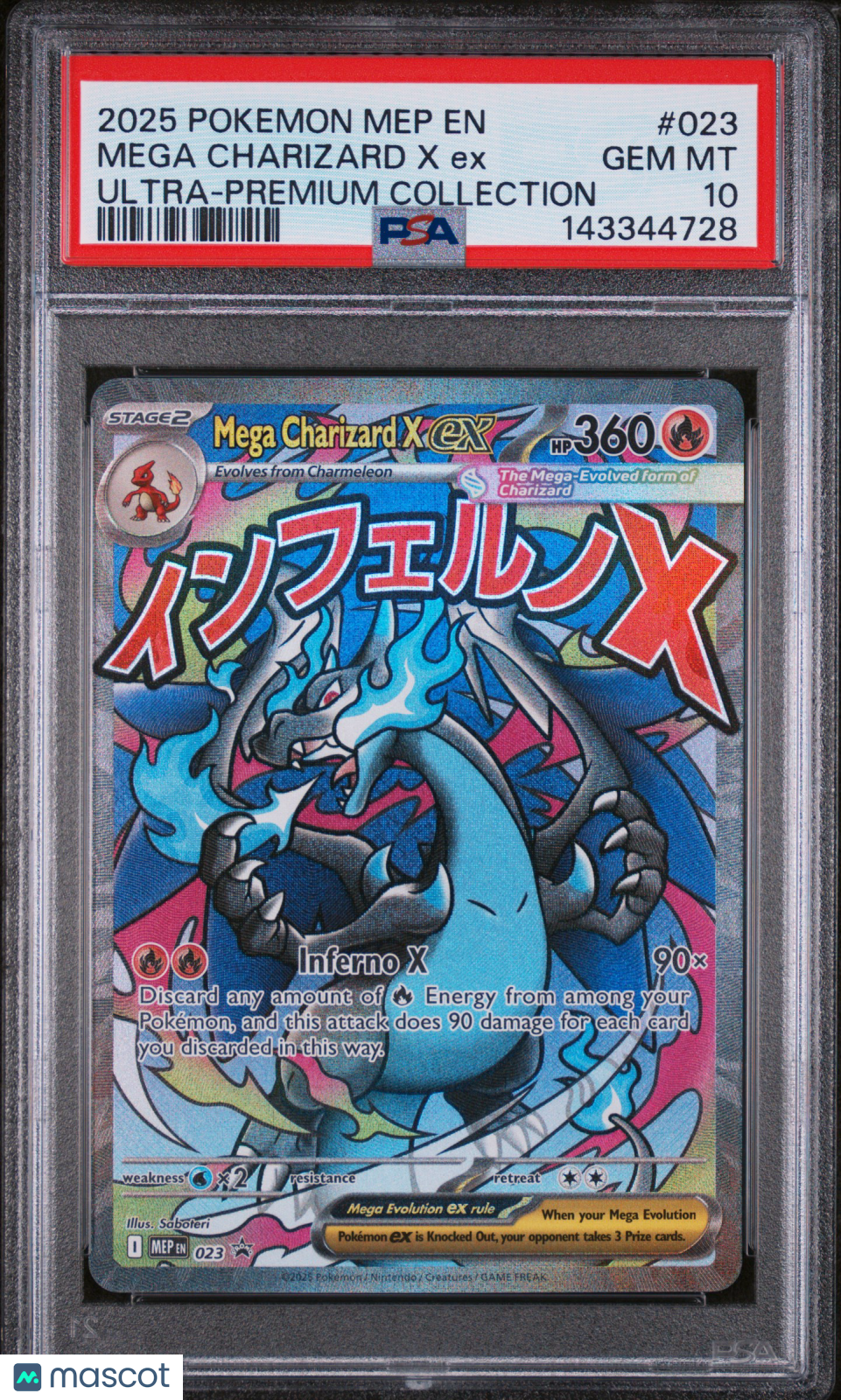 2025 Pokemon Black Star Promo Mega Charizard X EX Ultra-Premium Coll PSA 10 #023