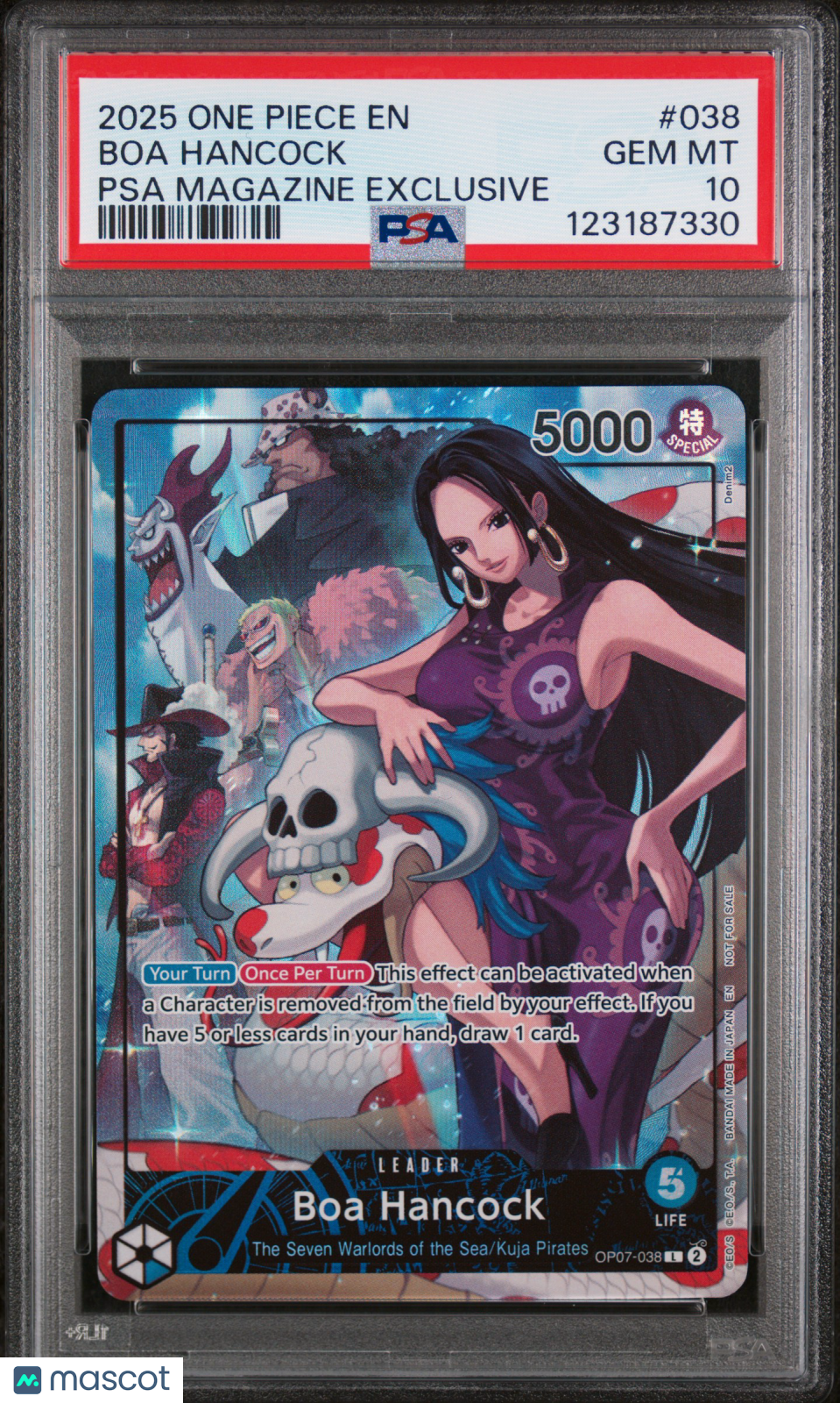 2025 One Piece Promos Boa Hancock Foil PSA Magazine Exclusive PSA 10 #038