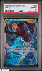 2024 One Piece Op06-Wings Of The Captain Sanji Gem mint Full Art PSA 10 #119