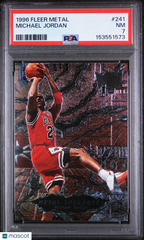 1996 Metal Michael Jordan #241 Foil Metal Shreder Insert PSA 7
