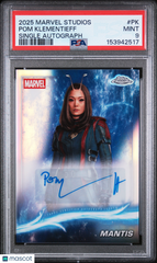 2025 Topps Marvel Studios Chrome Autograph Pom Klementieff Mantis Auto PSA 9